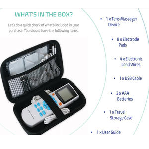 Masajeador <span class=keywords><strong>TENS</strong></span>, Electroestimulador Muscular de Fisioterapia, 10 Modos, Unidad <span class=keywords><strong>TENS</strong></span> con 4 Canales para Alivio del Dolor - Product Image 4
