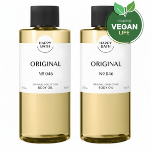Huile pour le corps Happy Bath Collection Originale 250ml Parfum Original Lot de 2 Huile de base pour le soin du corps à prix réduit - Product Image 1