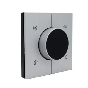 Interrupteur de maison intelligent KNX 4 gangs Interrupteur de lumière Interrupteur de gradation intelligent en silicone avec bouton pivotant - Product Image 1