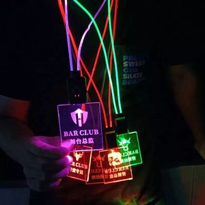 Luz LED acrílica ultrafina portátil con control <span class=keywords><strong>de</strong></span> interruptor y carga USB, ajustable, para colgar, para collar <span class=keywords><strong>de</strong></span> Navidad - Product Image 1