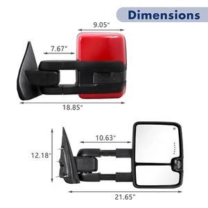 FARWIDE camioneta plegable telescópica pintura remolque lado espejo para Chevrolet Silverado 2014, 2015, 2016, 2017, 2018 GMC <span class=keywords><strong>Sierra</strong></span> - Product Image 6