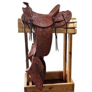 Selle de cheval en cuir véritable BS International pour adultes, selle d'équitation écologique, imperméable, de qualité supérieure, selle de course anglaise - Product Image 5