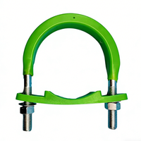 Collier de serrage en U robuste avec revêtement en polyuréthane anti-vibration pour systèmes de canalisations et de plomberie