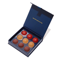 Boîte d'emballage cadeau de boules de truffe au chocolat rondes magnétiques en papier de luxe personnalisée de qualité supérieure pour chocolat avec intercalaires