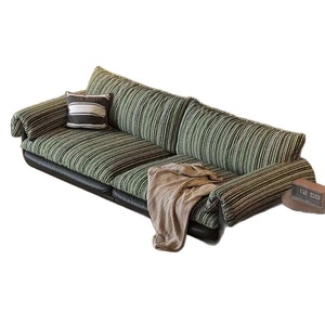 <span class=keywords><strong>Canapé</strong></span> inclinable en chenille à rayures colorées, style vintage français, avec cadre en bois massif pour petits salons - Product Image 5