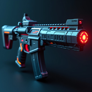 Rifle de Juguete de Estilo Tecnológico Personalizado con Luz LED, Mira de Punto Rojo, Efecto de Sonido, de Plástico, para Niños de 8 a 13 Años - Product Image 5