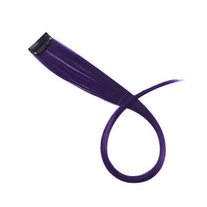 工厂价格20英寸长直合成闪亮丝滑派对亮彩夹头发延伸 - Product Image 5