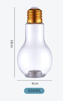 Bouteilles de jus en plastique PET de 16 oz avec ampoules LED, pailles et couvercles, verres à boisson RVB clignotants pour fêtes lumineuses, mariages et décorations de festivals