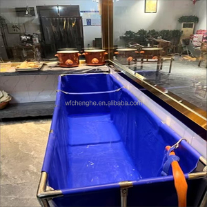 Bassin carré d'aquaculture sur mesure 500L 800L <span class=keywords><strong>1000L</strong></span> en fibre de verre et bâche PVC pour l'élevage de crevettes - Product Image 3