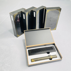 Confezione regalo naturale nero marrone corto bambù bruciatore di incenso in legno Oud Box stufa Censer per portaincenso con tubo di carta - Product Image 4
