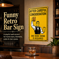 Letrero de Pared Rectangular Grande de Aluminio Estilo Art Deco Vintage para Bar, Decoración para Cuarto de Hombre, Garaje, Bar en Casa, Regalo Genial