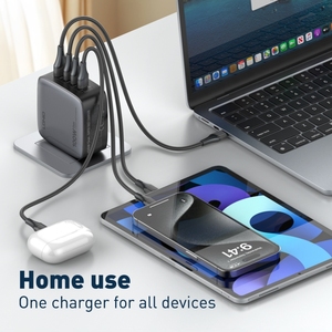 <span class=keywords><strong>Cargador</strong></span> Rápido LDNIO Q408 100W GaN PD <span class=keywords><strong>USB</strong></span> Tipo <span class=keywords><strong>C</strong></span> para Teléfono Móvil, <span class=keywords><strong>Cargador</strong></span> de Pared para iPhone, <span class=keywords><strong>Apple</strong></span>, Samsung, Cargadores para Celular - Product Image 3