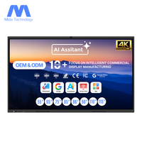 Pizarra Interactiva Inteligente MIDA 4K UHD LCD con Función IA, Monitor Táctil, Pantalla Blanca con Cámara para Oficina, Reuniones y Aulas