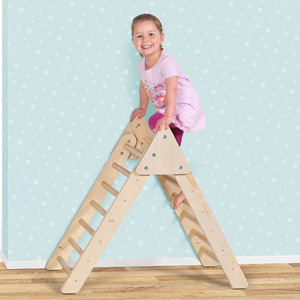 Estructura de escalada de madera para niños, juguete de parque infantil interior para entrenamiento de integración sensorial - Product Image 1