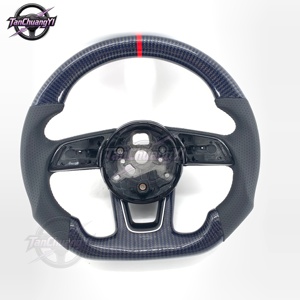 Volant de voiture personnalisé en fibre de carbone véritable, prix net pour <span class=keywords><strong>Audi</strong></span> B9 <span class=keywords><strong>A3</strong></span> A4 A5 S3 S4 S5 RS3 RS4 RS5 2017+ - Product Image 1