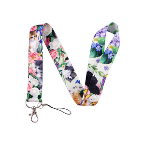 Lanière WOWEI Kitty National Park Wave en polyester, imprimée par transfert thermique, détachable, pour téléphone portable et porte-carte d'identité - Product Image 2