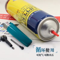 Vente en gros 2025, briquet à gaz butane personnalisé avec logo vert, avec meule, design moderne, briquet rechargeable