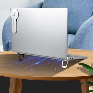 Adhesive Laptop Stand – Foldable <b>Mini</b> Portable <b>Notebook</b> Riser, 2-Level Angle Adjustable – Self-Adhesive, Invisible, No Screws - Product Image 5