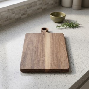 Durable Wooden Handmade Meat Cutting Board Handle Commercial Use Reusable Non Toxic Dishwasher Safe BS INTERNATIONAL BS-0021 - Product Image 1