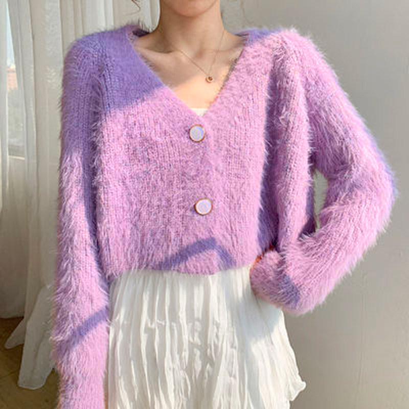 トップス (for kzm) for BOTT lined mohair cardigan BoTT / LINED MOHAIR CARDIGAN / LIGHT BLUE | Sop