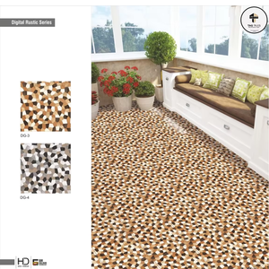 Carreaux de sol en porcelaine série Terrazzo, antibactériens, résistants à l'usure, isolants thermiquement, pour extérieur, villa, salle à manger, supermarché - Product Image 3