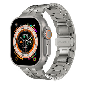HMJ, nuevo cinturón de reloj inteligente 45 49mm, correa de pulsera de acero inoxidable de hierro, correa de reloj de Metal 49mm para Apple Watch Ultra - Product Image 4
