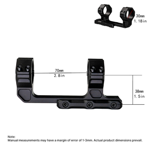 ขาตั้งกล้องเล็ง BANGBANG แบบ Cantilever สำหรับท่อขนาด 30 มม. ความสูงตรงกลาง 1.5 นิ้ว สำหรับกีฬากลางแจ้ง (ระยะห่างระหว่างขา 70 มม. สีดำ) - Product Image 3