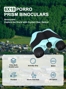 Binoculares de Alta Calidad, Simples, Antideslizantes, HD, Telescopio Compacto para Exteriores, Binoculares 6X18 para Camping - Product Image 4