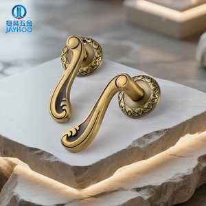 Jiehao Lever Lock Brass Interior Door Lock Brushed Finish Easy Installation Slotting Installation FT06-19 - Product Image 1