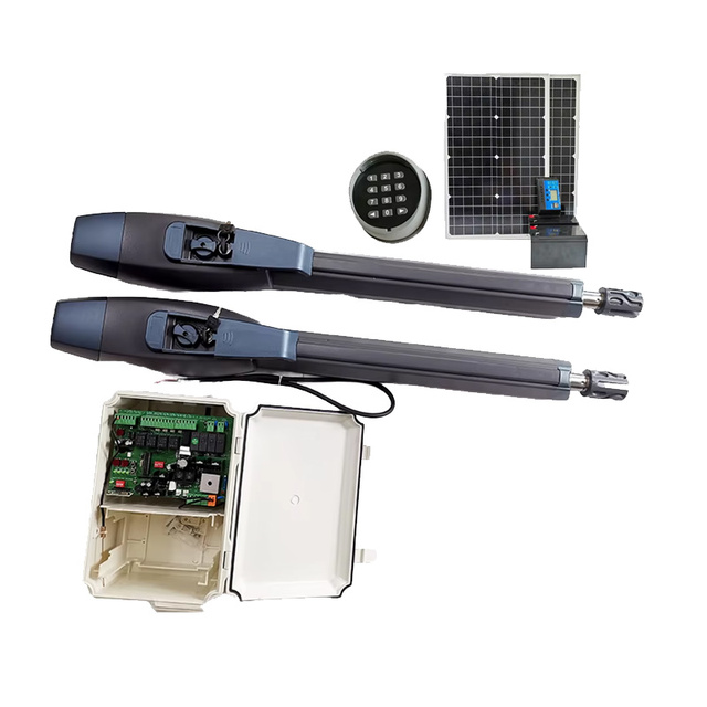 Heavy Automatic Gate Operators DC24V Modern Support Back-up Battery Solar Panels Interface Swing Gate Opener Dual Arm