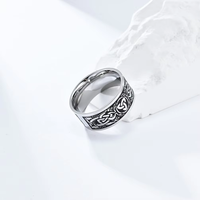 Bague de noeud de Triangle éternel celtique de Style ethnique nordique transfrontalier bijoux de main de Style froid personnalisés pour hommes