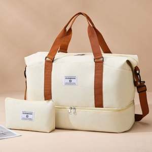 Grand sac de sport imperméable, sac de voyage pour femmes, sac de sport, sac de voyage, sac de yoga portable en Oxford avec fermeture éclair - Product Image 1