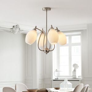 Trendy Creamy Minimalist Retro Ceramic Design Pendant <b>Light</b> Vintage Bauhaus Style Living Room Bedroom <b>Dining</b> Room Chandelier - Product Image 1
