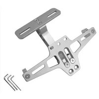 Cadre de plaque d'immatriculation en aluminium réglable CNC, support de plaque d'immatriculation de moto, support universel de plaque d'immatriculation de moto