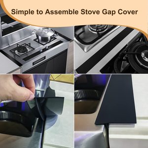 Revêtement de cuisinière anti-adhésif réutilisable avec 2 pièces de 21 pouces de protection de cuisinière <span class=keywords><strong>lavable</strong></span> résistant à la chaleur protecteurs de cuisinière à gaz - Product Image 5