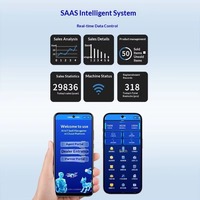 Distributeur automatique de fleurs SQU - Service 24h/24, entièrement automatique, multifonctionnel, capacité de 15 rangées, fleurs fraîches, écran tactile de 21,5 pouces