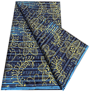 100% хлопковая африканская ткань пагне с восковым батиком, высококачественный дизайн «Золотой камень» (голландский камень) для одежды, сумок и рубашек - Product Image 1