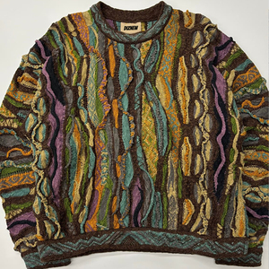 DiZNEW Wollstrickpullover Maßgeschneiderter Vintage Übergrößen Zopfmuster-Pullover für Herren - Product Image 1