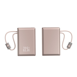 10000mAh Power Bank with Built-in Type-<b>C</b> Cables, 22.5W Fast <b>Charging</b> Metallic Finish Portable Charger with Digital Display - Product Image 2