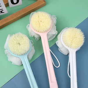 Brosse de bain double face à long manche avec éponge loofah pour le frottement du dos, usage adulte - Product Image 3