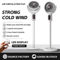 Ventilateur de sol silencieux sur pied, électrique, rechargeable 4000 mAh, pour chambre, 5 vitesses, minuterie 8h, affichage LED, télécommande intelligente
