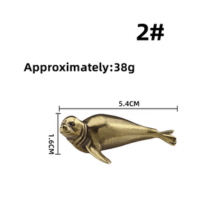 Sceau vintage en laiton inversé boutons de <span class=keywords><strong>tiroir</strong></span> d'armoire et poignées poignées d'<span class=keywords><strong>animaux</strong></span>. - Product Image 2
