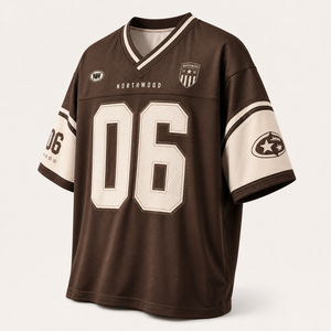 Camiseta Deportiva Vintage de Fútbol Americano con Bloques de Color, Cuello en V, Manga Corta, Número Personalizado - Product Image 4