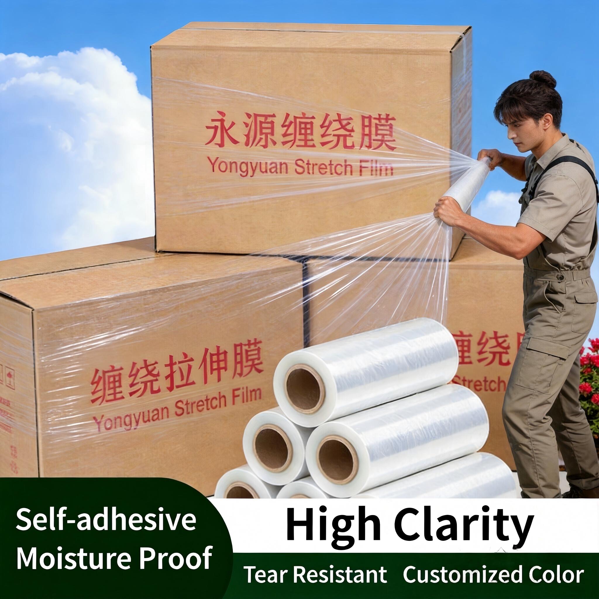 Self-Adhesive Plastic Moving Film No Residue for Furniture and Appliance Surface Protection Pallet Wrap Factory