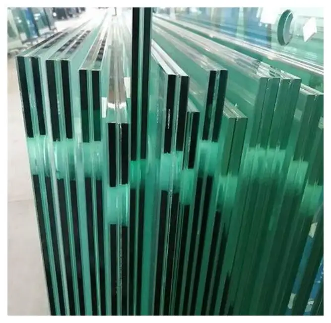 High Quality Clear Glass Green Blue Sheet Laminated Glass For Bank Park Supermarket Jewelry Store Application