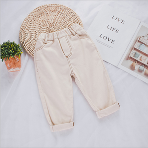 Pantalon en coton biologique 100% Pantalon en jean bleu pleine longueur pour enfants - Product Image 4