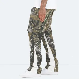 מכנסי טרנינג גודל overflormed כותנה מזדמנים חסום צבע רחב הרגל של jogger mens זיעה מכנסי ג 'ר זיעה מכנסיים