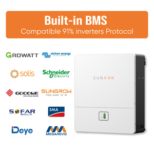 Batteries Lithium-Ion Lifepo4 Murales Sunark 48v 51.2v 200ah 5kwh 10kwh 15kwh 16kwh pour Stockage d'Énergie Solaire Domestique - Product Image 6