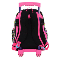 Sac à dos scolaire à roulettes pour enfants, élégant et de qualité, en peluche, avec paillettes, mignon, avec lumières LED