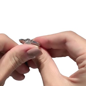 Anillo de Plata de Ley S925 con Diamantes, Diseño de Estrellas Cósmicas, Giratorio, Sensación de Lujo de Alta Gama, Mozambique, Individual - Product Image 5